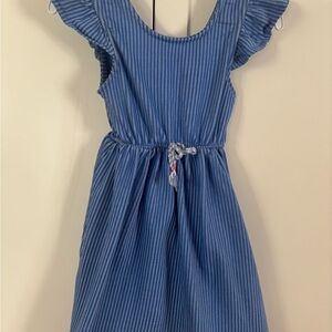 Vince Camuto Blue and White Striped Kids Dress
